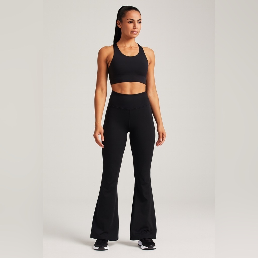 Ona By Yoon Chung The Flare Pants Leggings XS Black Athleisure Lounge Pilates
